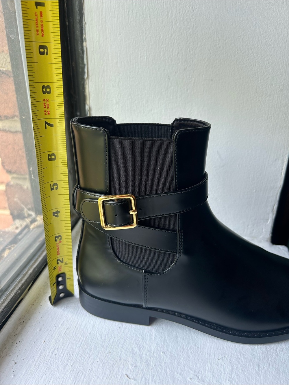 Mango MGO Piero Black Women's Chelsea Boots with Elastic and Gold Side Buckle - Picture 10 of 10